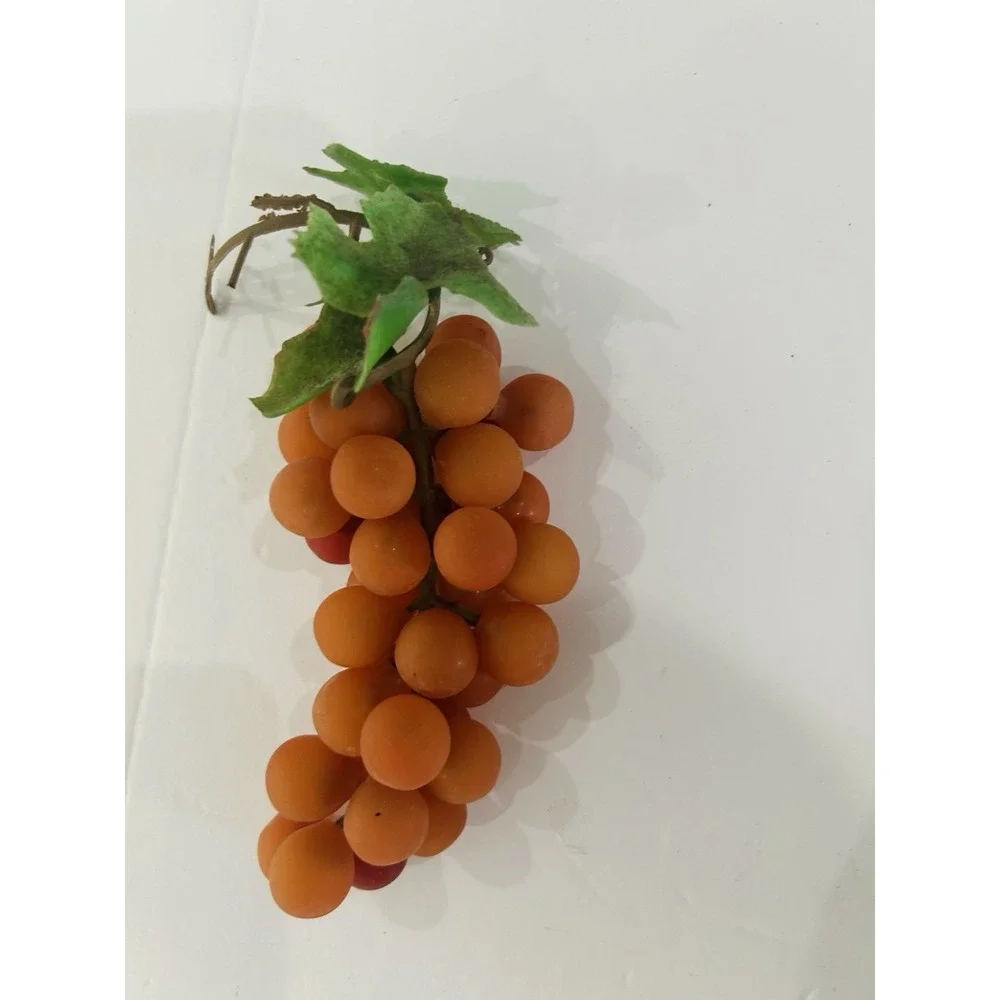 Lot Of 3 Vintage Faux Grapes‎ Realistic Decorative Fruit Rubber Plastic Decor